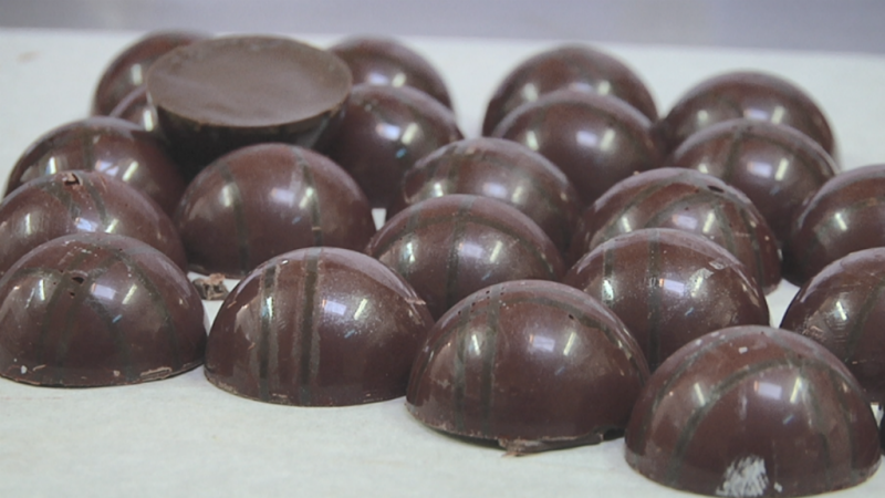 Bombones de melón con jamón