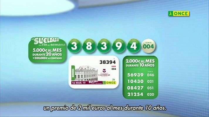 Sorteos ONCE - Sorteo ONCE - 16/03/19
