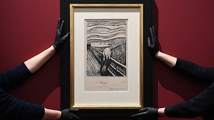 Telediario 1 - 'El grito' de Munch en realidad se tapa los oídos