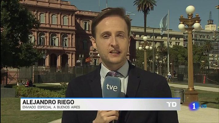 Telediario 1 - Los Reyes aterrizan en unas horas en Buenos Aires