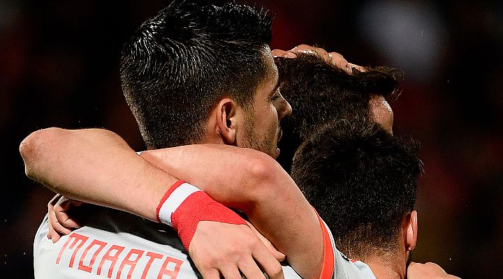 Fútbol - Morata marca el segundo de cabeza (0-2)