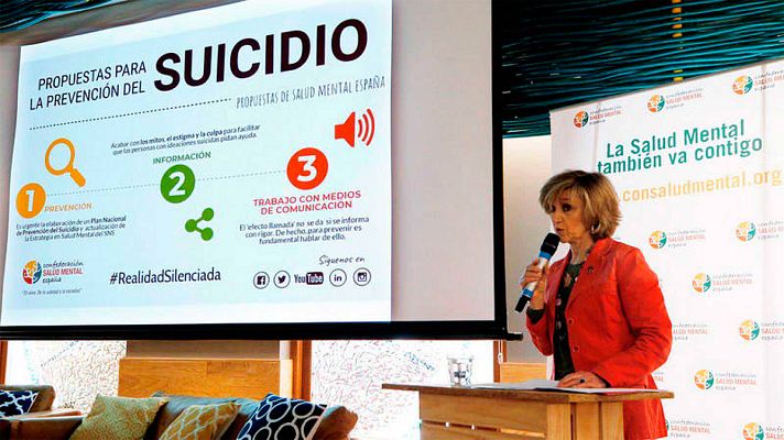 Telediario 1 - Sanidad trabaja en un teléfono gratuito para prevenir el suicidio
