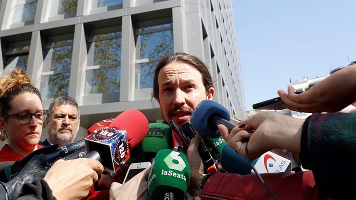 Telediario 1 - Iglesias acusa al Gobierno del PP de cubrir a Villarejo