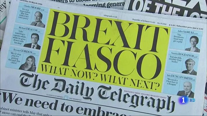 Telediario 1 - La primera ministra británica se plantea una cuarta votación en el Parlamento