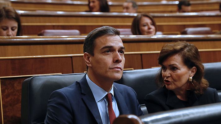 Telediario 1 - Debate en el Congreso de seis decretos con medidas sociales en un clima marcado por las elecciones