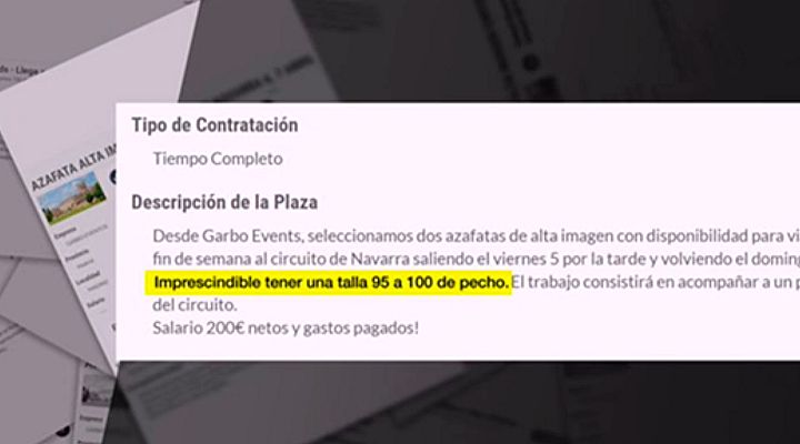 Telediario 1 - Un circuito de Navarra, centro de la polémica por una oferta de trabajo machista
