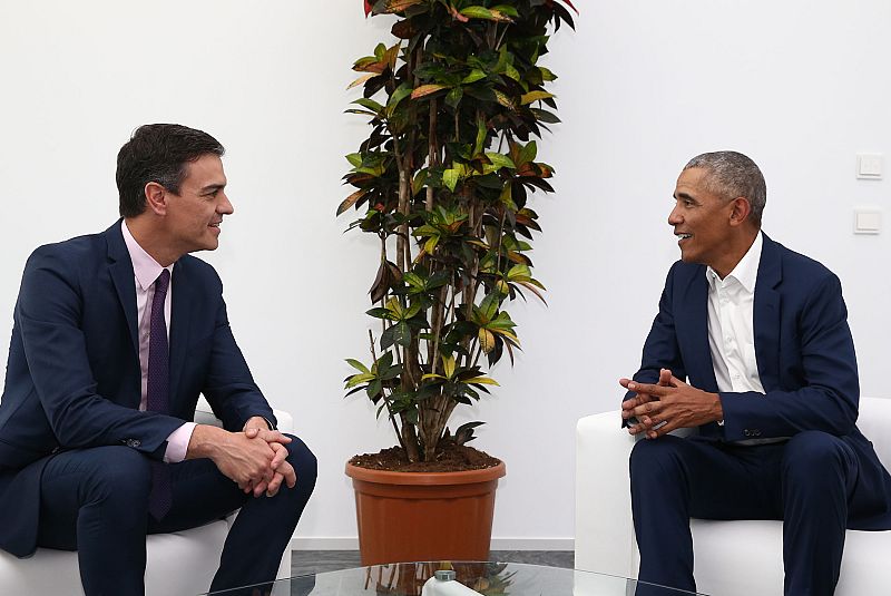 Sánchez y Obama se reúnen en Sevilla durante la Cumbre Mundial del Turismo