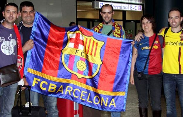 - El Barcelona llega  a Roma