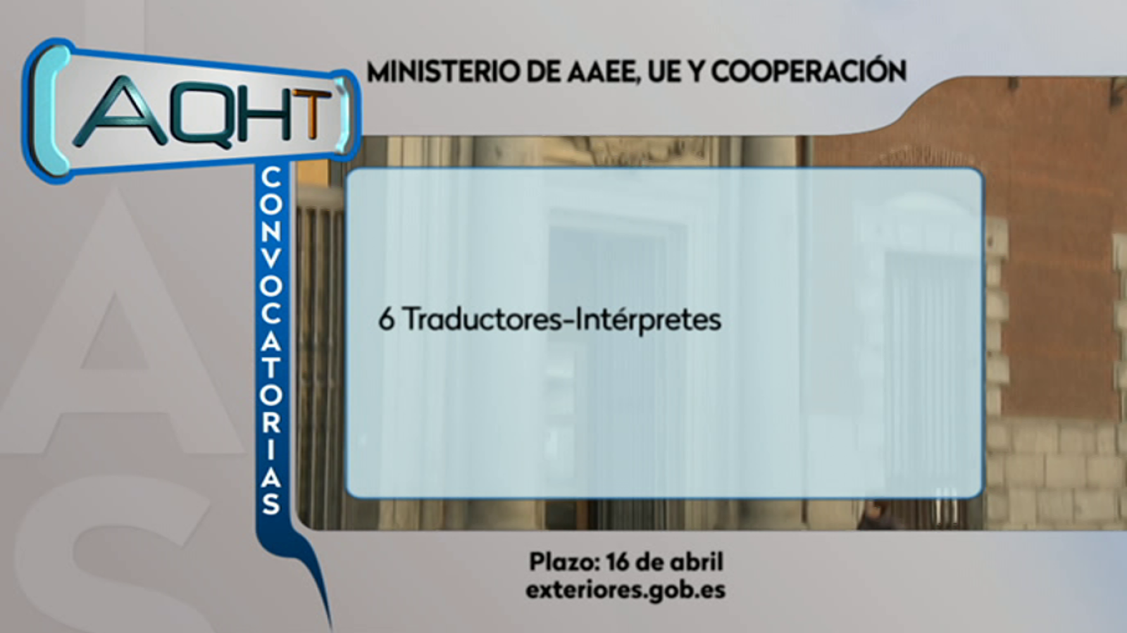 Aquí hay trabajo - 10/04/19 - ver ahora