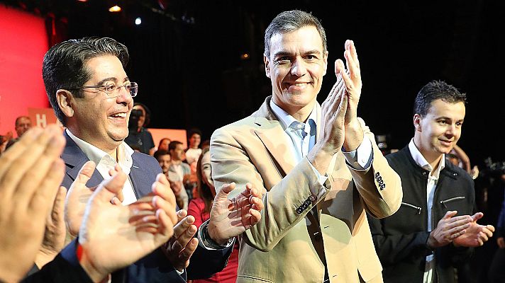 Telediario 1 - Sánchez asegura que el único partido que garantiza la convivencia y el progreso es el PSOE