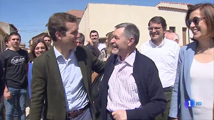 Telediario 1 - Pablo Casado ha jugado esta tarde en casa