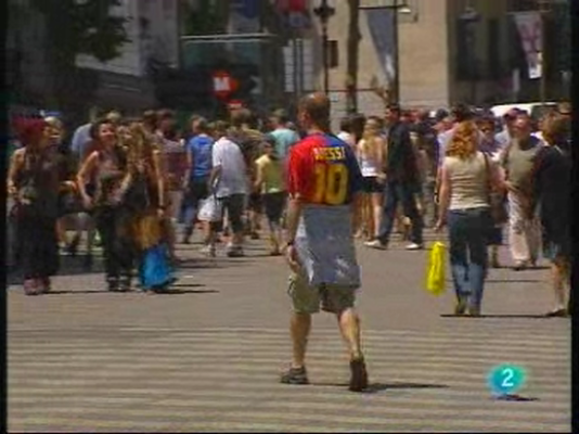 Champions League - Expectació a Barcelona abans del pa