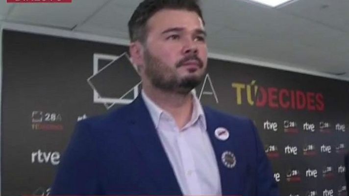  - Gabriel Rufián considera "lógica" la suspensión de la JEC del debate a cinco con VOX