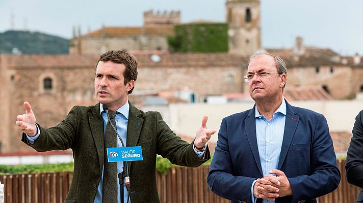 Telediario 1 - Casado explica en Extremadura las propuestas del PP para el mundo rural