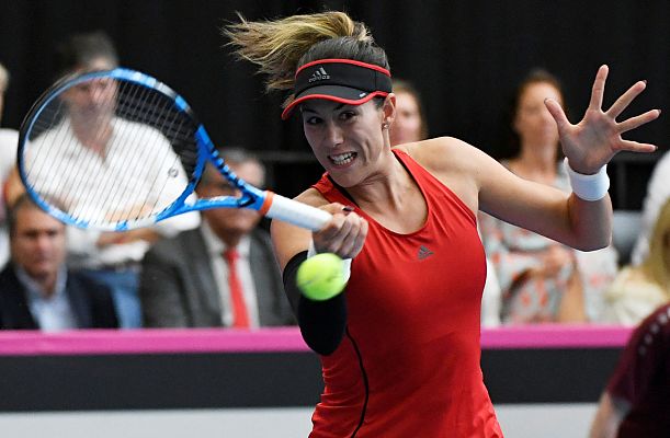 Telediario 1 - Muguruza no puede con Flipkens y Bélgica suma el primer punto