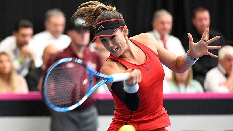 Una irregular Muguruza cae ante Bonaventure y Bélgica se pone 2-1