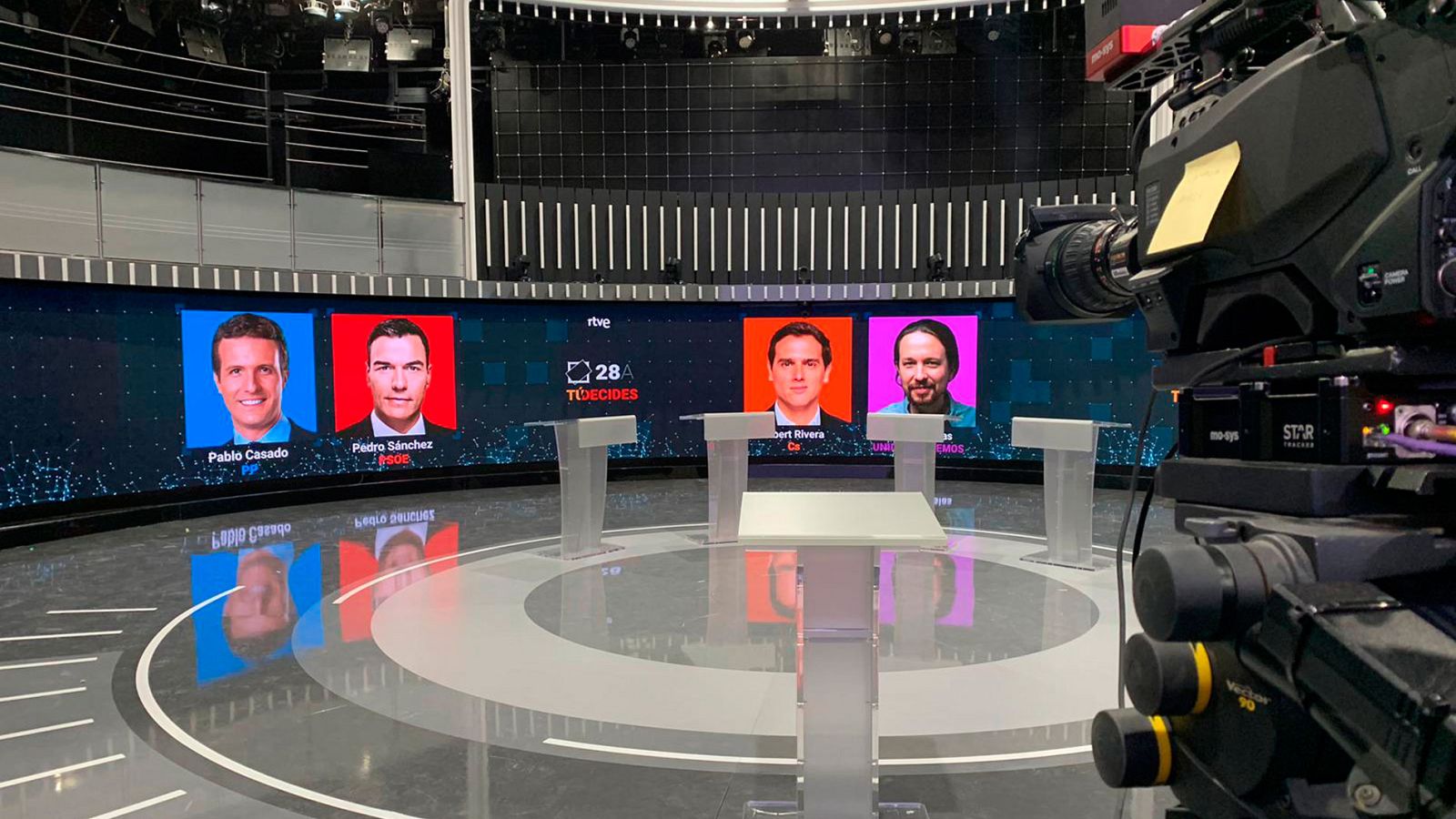 Los cuatro principales candidatos a las elecciones del 28A debatirán por primera vez en RTVE