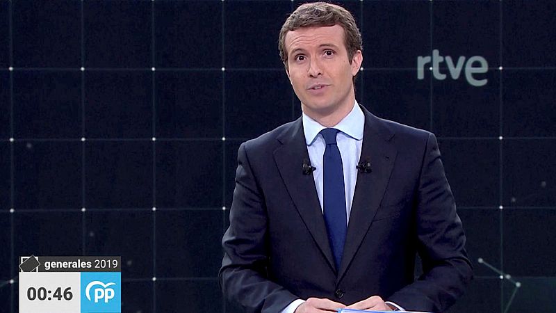 Casado, en su minuto de oro: "Pido el voto para trabajar por usted, por Espaa".