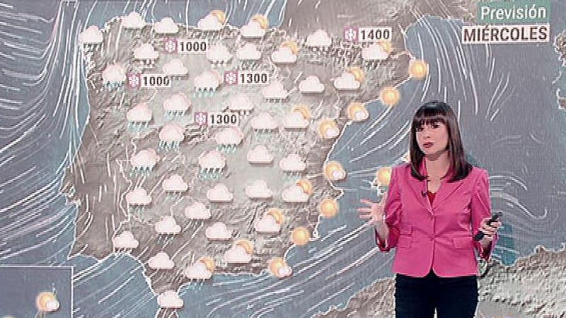El Tiempo - Lluvias y fuerte viento en el centro y norte peninsular
