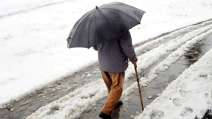 Telediario 1 - Más de 30 provincias españolas, en aviso amarillo por nieve, lluvia o viento