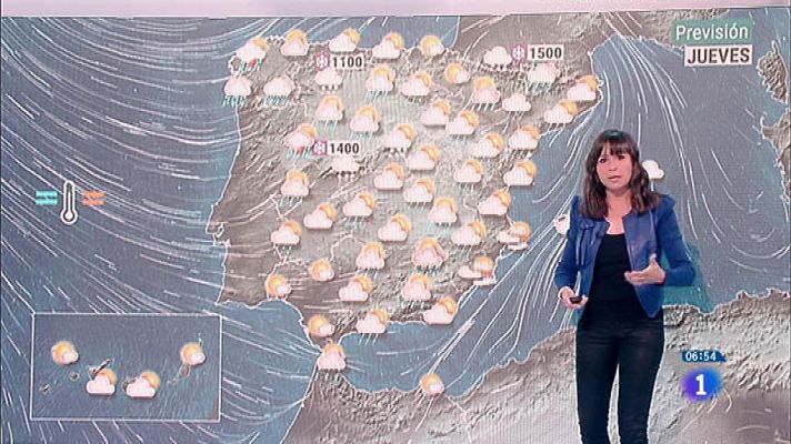 El tiempo - Hoy, viento fuerte en el norte peninsular, centro, mediterráneo y Baleares