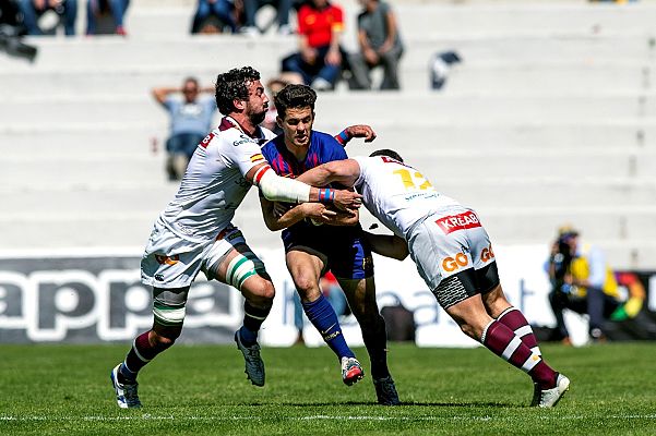 Rugby - El Sanitas Alcobendas logra su primera Copa del Rey de manera agónica ante el Barça Rugbi (24-23)