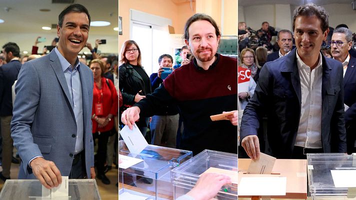 Informativo 24h - Sánchez, Iglesia y Rivera votan en las elecciones del 28A
