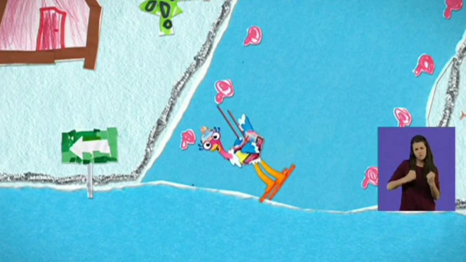 Olive y el esquí - Olive la pequeña avestruz | Ver