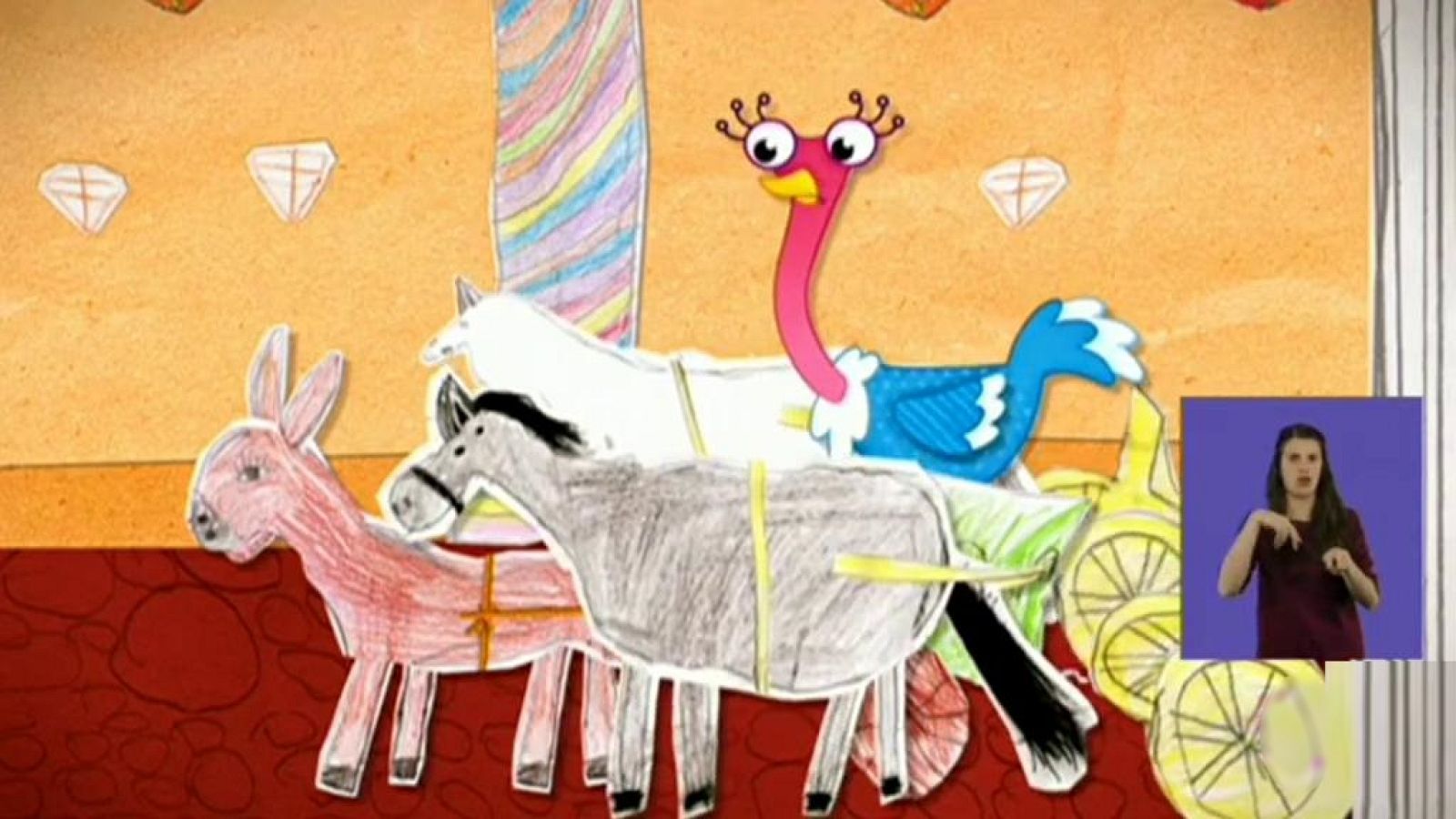 Olive y la carrera de carros - Olive la pequeña avestruz | Ver