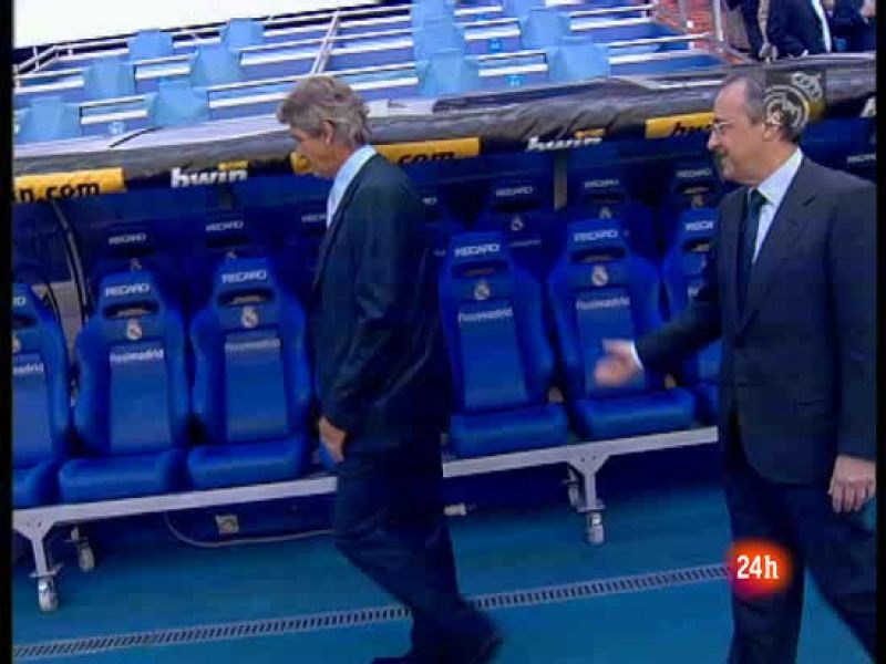 Pellegrini se sienta en el banquillo del Bernabéu