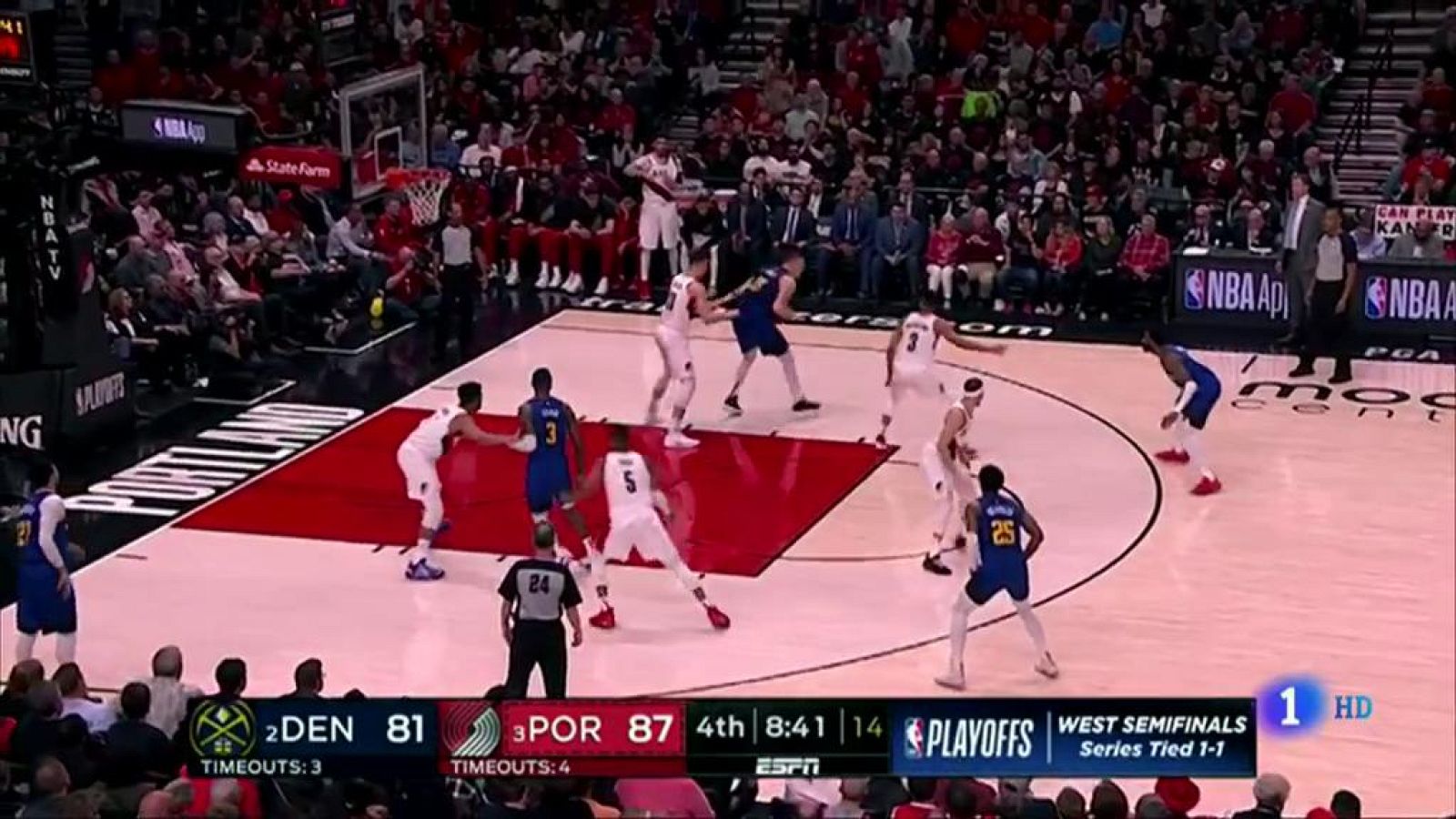 NBA - Los Trail Blazers ganan a los Nuggets tras ¡cuatro prórrogas! - RTVE.es | Ver