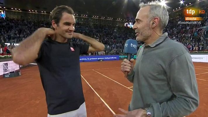 Madrid Open de Tenis - Federer: "Yo también os echaba de menos"