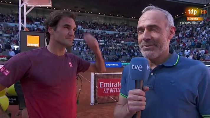 Madrid Open de Tenis - Federer: "Las dobles faltas de Monfils me permitieron creer en la remontada"