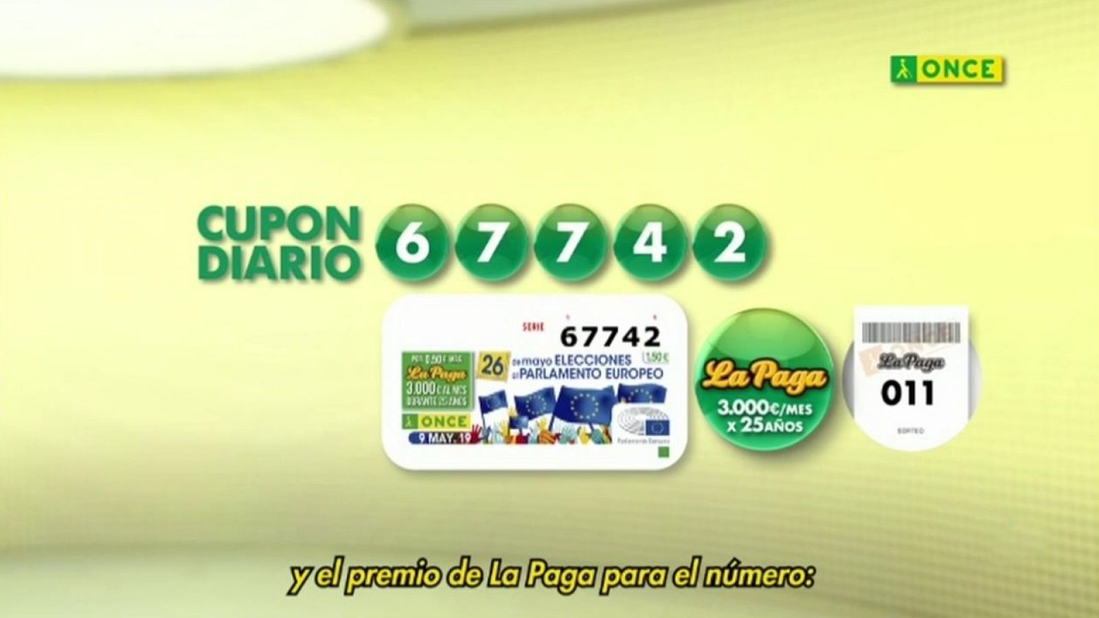 Sorteo ONCE - 09/05/19 - ver ahora