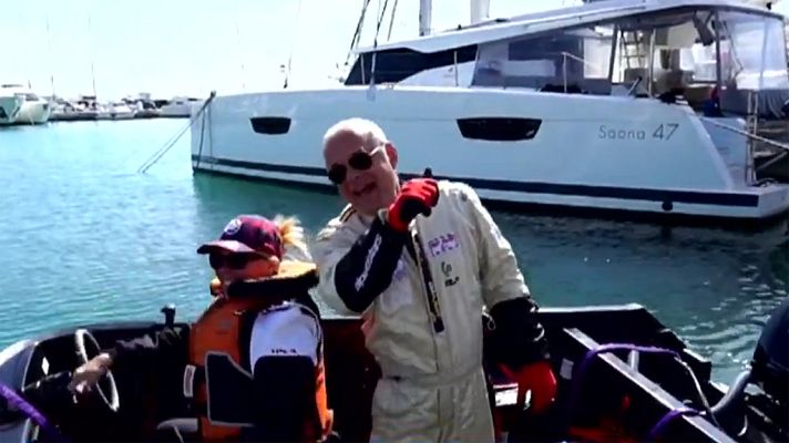 Telediario 1 - Una pareja española en el Mundial de lanchas