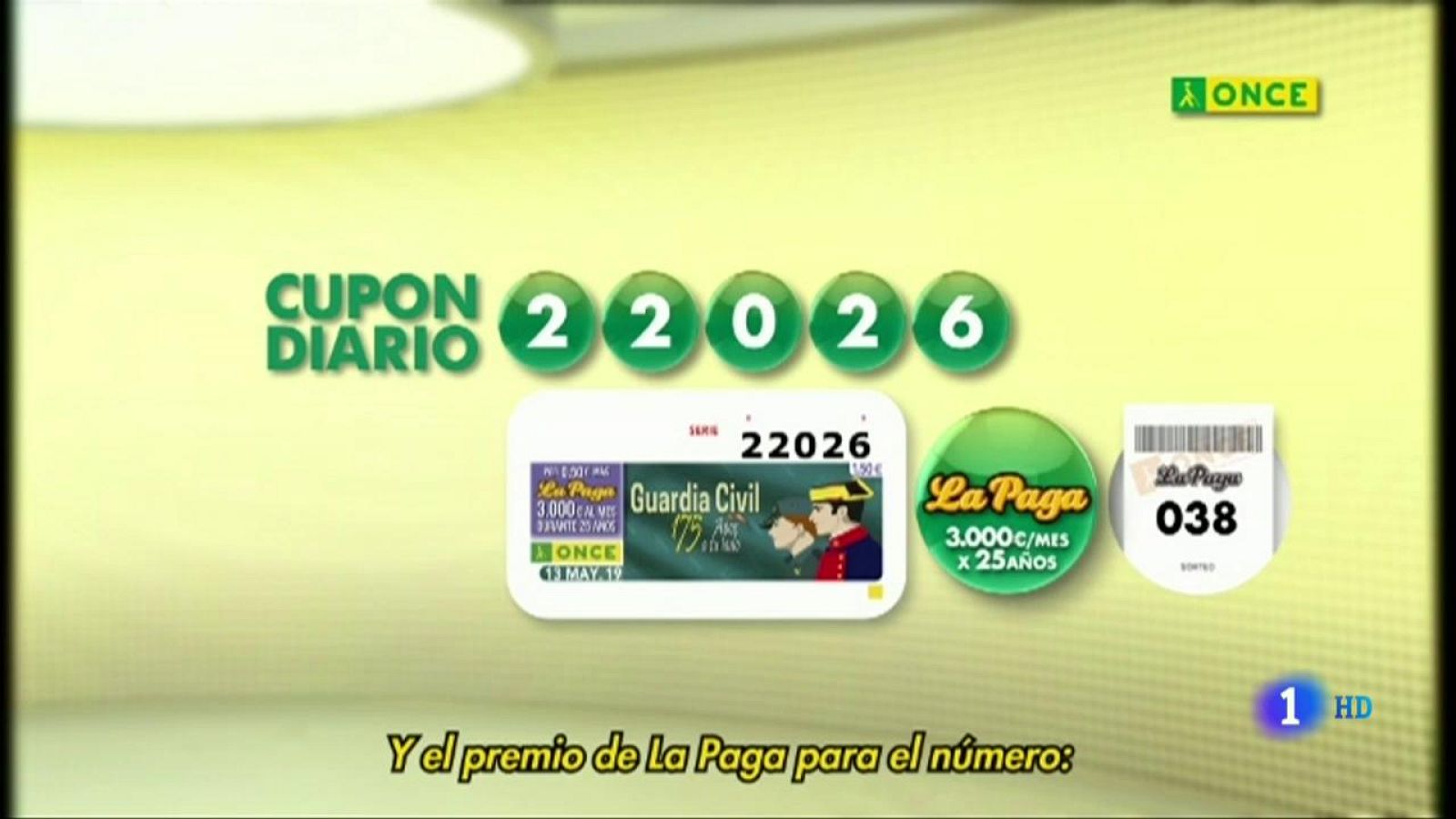 Sorteo ONCE - 13/05/19 - ver ahora