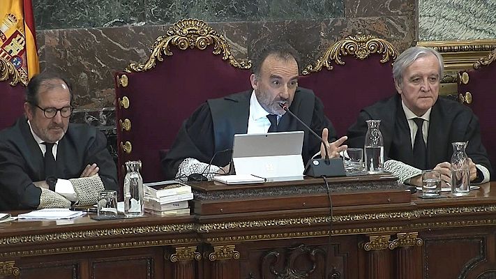 Telediario 1 - El Tribunal Supremo se planta ante la "provocación" de algunas defensas y sus testigos en el juicio del 'procés'