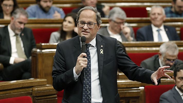  - Torra declara ante el TSJC como investigado por presunta desobediencia al no retirar los lazos amarillos