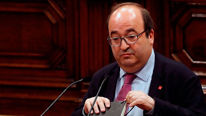 Telediario 1 - El independentismo catalán veta en el Parlament la designación de Iceta para el Senado