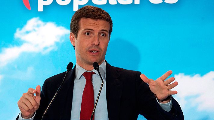 Telediario 1 - Casado muestra su "indignación y vergüenza" por las valoraciones de Eguiguren tras la detención del exetarra Josu Ternera