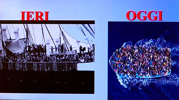 Telediario 1 - Sancionan a una profesora por el trabajo de unos alumnos en el que comparan las leyes antisemitas de Mussolini con las migratorias de Salvini