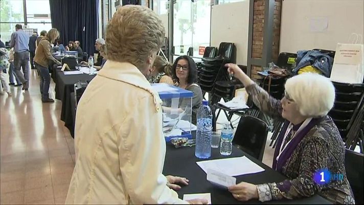 Telediario 1 - Las elecciones al Parlamento Europeo tienen menos participación que las nacionales