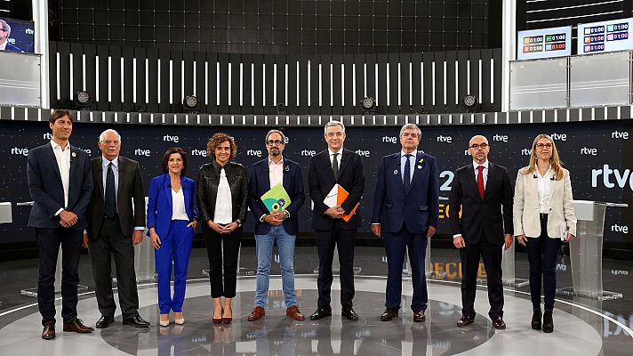  - Los candidatos resumen sus propuestas en el minuto de oro en el debate a nueve de las europeas