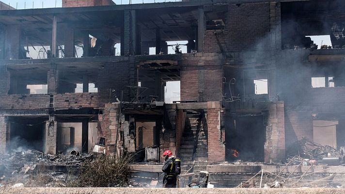 Telediario 1 - Cinco detenidos en Ibiza por provocar un incendio en los juzgados y en una vivienda