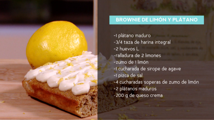 RTVE Cocina - Brownie de limón con plátano