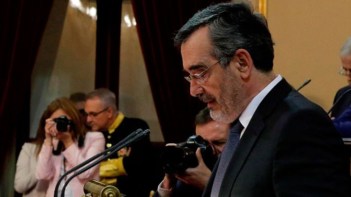 Telediario 1 - Polémica por unas declaraciones del presidente del Senado sobre la sentencia del 'procés'