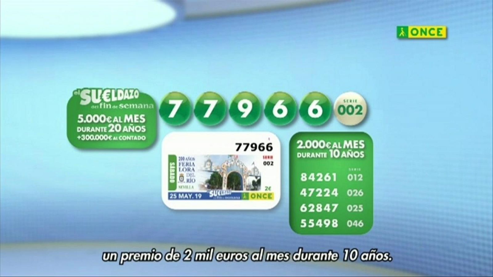 Sorteo ONCE - 25/05/19 - ver ahora