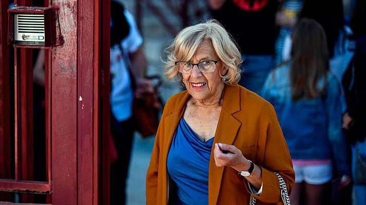 Telediario 1 - Carmena pide que "nadie se quede en casa" porque "la forma más importante de cuidar la democracia es participar" en las elecciones
