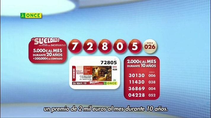 Sorteos ONCE - Sorteo ONCE - 26/05/19
