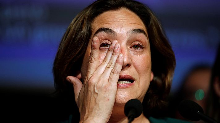 Telediario 1 - Colau reconoce su derrota en Barcelona frente a Pascual Maragall